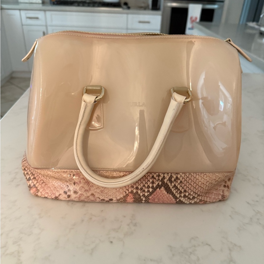Furla Snake Print Handbag